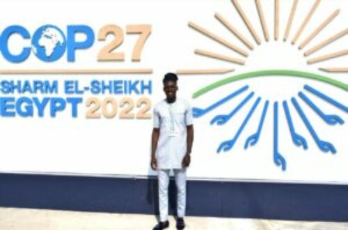 Article : COP 27 : Razaki Sabi Zingui parle de la participation du Réseau Béninois du Parlement Mondial de la Jeunesse pour l’Eau en Egypte